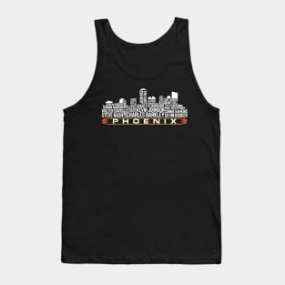 Phoenix Basketball Team All Time Legends, Phoenix City Skyline Tank Top